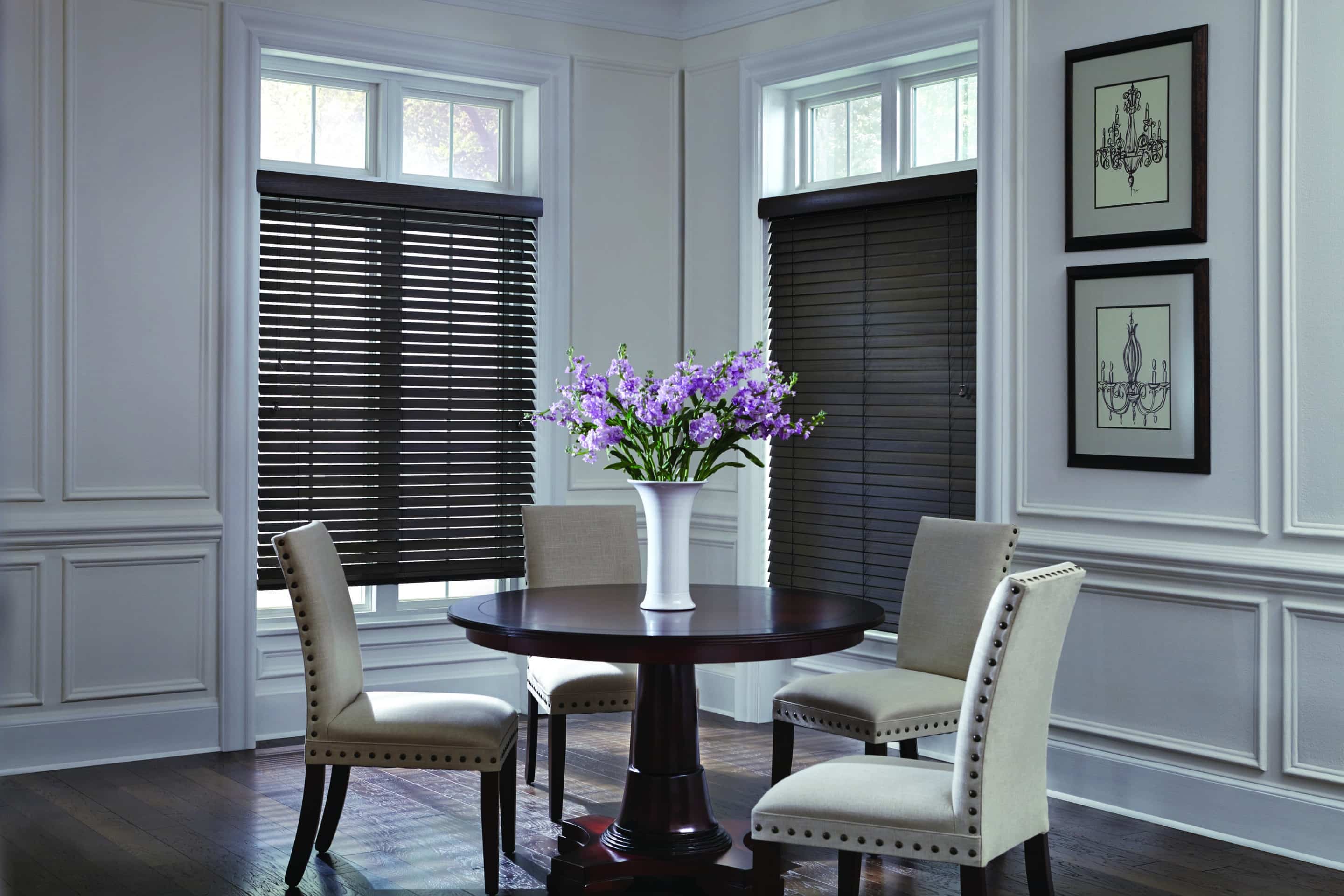 Wood Blinds Dining Room